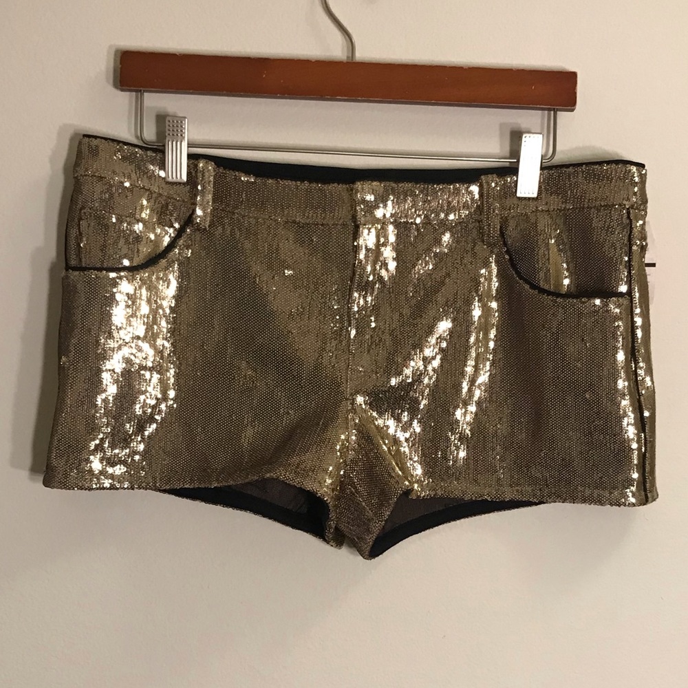 NWOT Juicy Couture Gold Sequin shorts